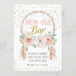 Boho Dream-catcher Momosa Pub Sign 5x7" Inbjudningar