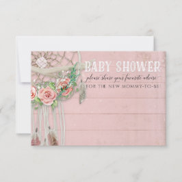 BOHO Dream Catcher råd om ytterligare babyskor Inbjudningar