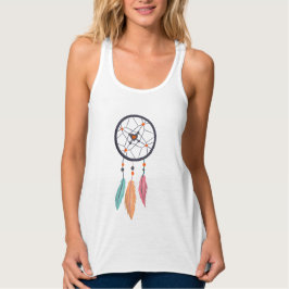 Boho Dream Catcher Shirt Bohemian Chic Gift Linne Med Racerback