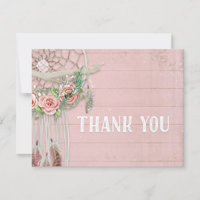 BOHO Dream Catcher Tack Girl Baby Shower (Framsida)