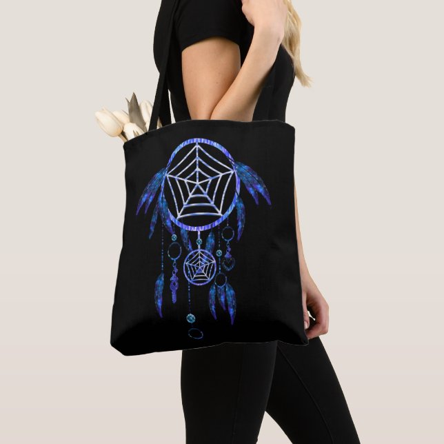 Boho Dream Catcher Tote-väska Tygkasse (Närbild)