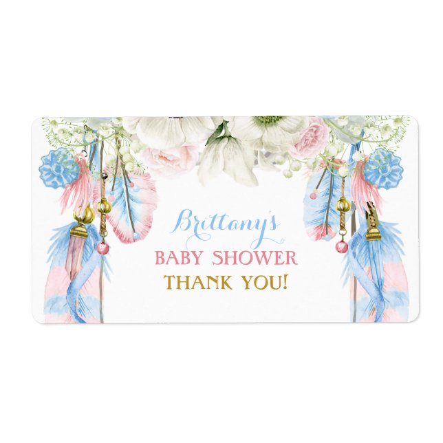 Boho Dream Catcher Vattenflaska Gift Tack Fraktsedel (Framsidan)