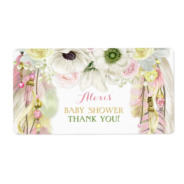 Boho Dream Catcher Vattenflaska Gift Tack Fraktsedel (Framsidan)