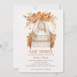 Boho Dreamcatcher Blommig Flickas Säng Barnkalas Inbjudningar