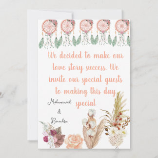 Boho Dreamcatcher bröllopsinbjudan Inbjudningar