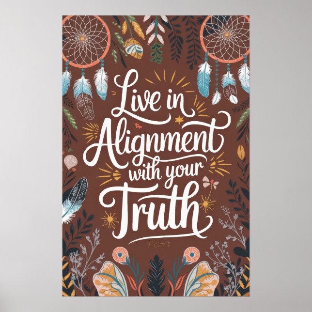 Boho Dreamcatcher Design Live i Justering med Unga Poster (Framsidan)