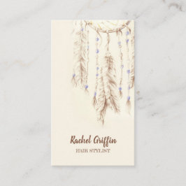 Boho Dreamcatcher Hair Stylist eller Therapist Visitkort