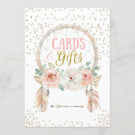 Boho Dreamcatcher-kort för presentkort - signal 5x Inbjudningar