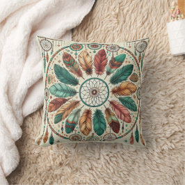 Boho Dreamcatcher Mystic Feather Dekorativ kudde