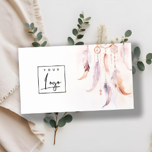 Boho Dreamcatcher Watercolor Lilac  Logotyp Visitkort