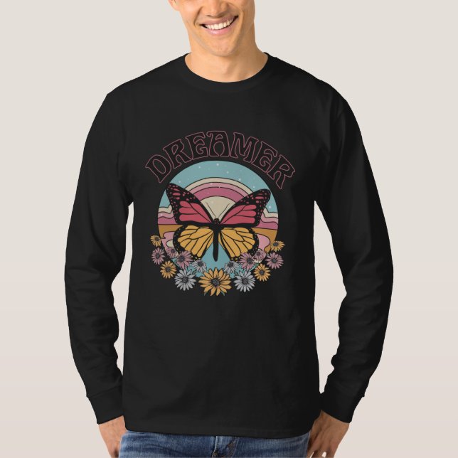 Boho Dreamer Butterfly Butterfly  Apparel T Shirt (Framsida)