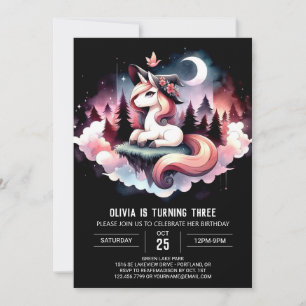 Boho Dreamy Horse Birthday Inbjudningar