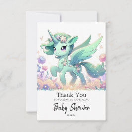 Boho Dreamy Unicorn Baby Shower Tack Kort