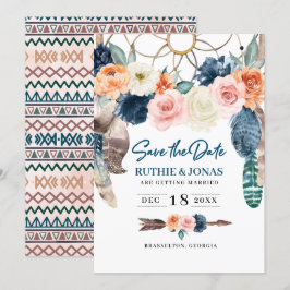 Boho Drömfångare Spara Datum Bröllopsinbjudan Inbjudningar