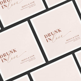 Boho Drunk i Kärlek  Terracotta Bröllop Pappersservett