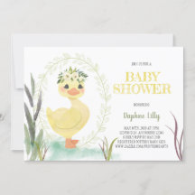  Boho Duckling Baby Shower Sage Gult