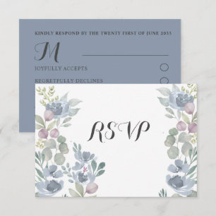 Boho Dusty Blue Blommigt Eucalyptus Bröllop OSA