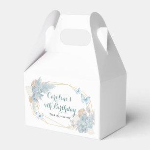 Boho Dusty Blue Butterfly Birthday Faves Boxes Presentaskar