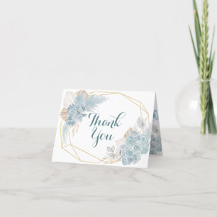 Boho Dusty Blue Flutter on over Butterfly Foltydd Tack Kort