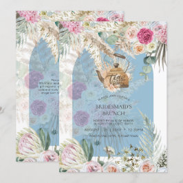 BOHO Dusty Blue Pampas Grass TEA PARTY Shower