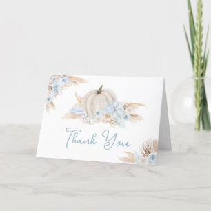 Boho Dusty Blue Pumpkin Tack Kort