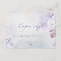 Boho Dusty lila vår blommor diaper raffle