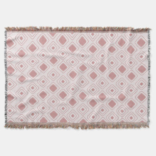 Boho Dusty Ro-stammen Geometric Aztec Mönster Filt