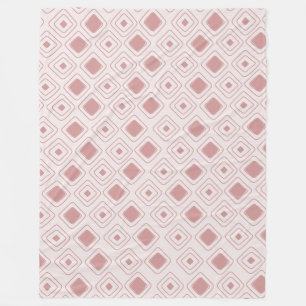Boho Dusty Ro-stammen Geometric Aztec Mönster Fleecefilt
