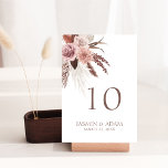 Boho Dusty Rosa Dried Flowers Pampas Grass Bröllop Bordsnummer<br><div class="desc">Vi presenterar vår Boho Dusty Rosa Dried Flowers, Pampas Grass, Blommigt Wandeans Bröllop Bordsnummer, en förtjusande ode till bohemian romantik och rustisk elegans. Bordsnumret är berikat med ömtåliga torkade blommor och gräs av vita pampas och fångar höstens innersta väsen i sina dammiga rosor och blommigtens andningsmotiv, perfekt för par som...</div>
