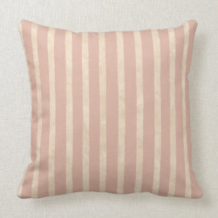 Boho Dusty  Rosa och Cream Rand Kudde