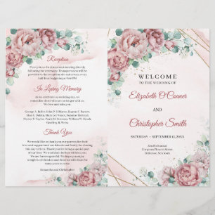 Boho dusty rosa ros eucalyptus guld vikt