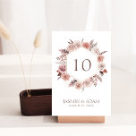 Boho Dusty Rosa Torkad blomma Utandning Bröllop Bordsnummer<br><div class="desc">Vi presenterar vår Boho Dusty Rosa Dried Flowers, Pampas Grass, Blommigt Wandeans Bröllop Bordsnummer, en förtjusande ode till bohemian romantik och rustisk elegans. Bordsnumret är berikat med ömtåliga torkade blommor och gräs av vita pampas och fångar höstens innersta väsen i sina dammiga rosor och blommigtens andningsmotiv, perfekt för par som...</div>