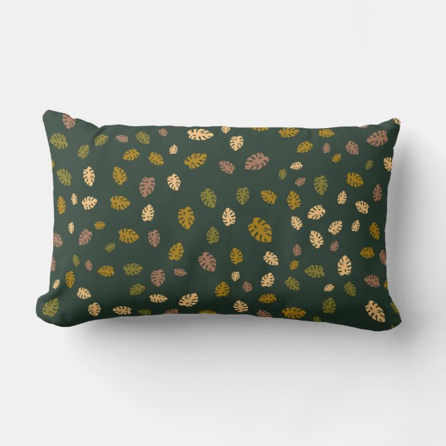 Boho Earth Tone Lövs Dekorativ kudde (Framsida)