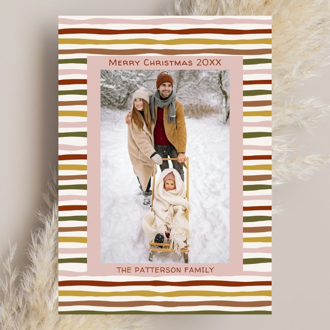 Boho Earth Tones Hand plockade-julkort Kort (Skapare uppladdad)