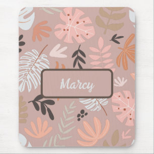Boho Earthtone Tropical Löv Personlig Musmatta
