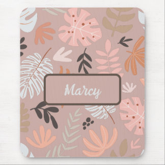 Boho Earthtone Tropical Löv Personlig Musmatta