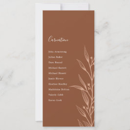 Boho Earthy Botanical Elegant Ivory Bord Plan Car