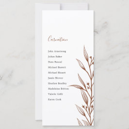 Boho Earthy Botanical Elegant Ivory Bord Plan Car