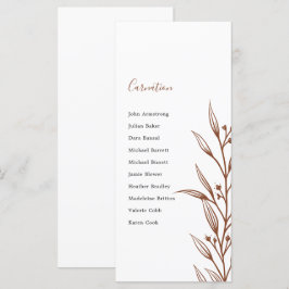 Boho Earthy Botanical Elegant Ivory Bord Plan Car