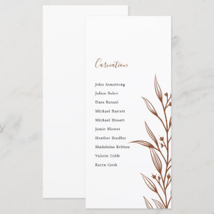 Boho Earthy Botanical Elegant Ivory Bord Plan Car