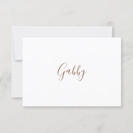 Boho Earthy Botanical Elegant Ivory Place Card