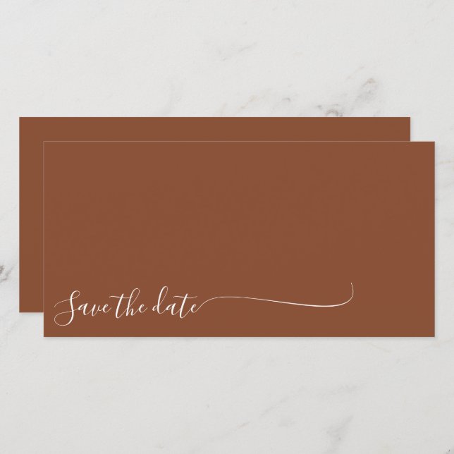 Boho Earthy Botanical Elegant Ivory Spara Datumet (Fram/baksida)