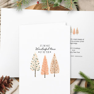 Boho Earthy Modern Minimalist Line Art Nordic Helgkort