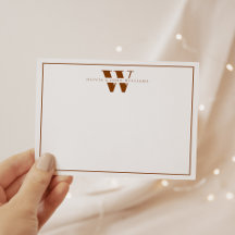 Boho Earthy Modern Monogram Couple Stationery