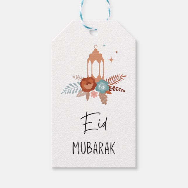 Boho Eid Mubarak Gift Märkre Presentetikett (Framsidan)