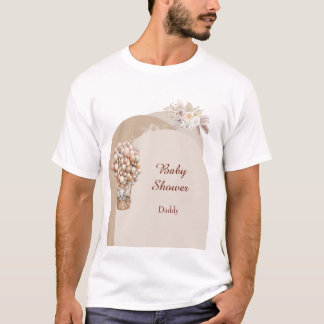 Boho Elefant Luftballong Neutral Pampas T Shirt