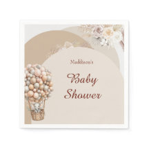Boho Elefant Varmbältesballong Neutral Baby Shower
