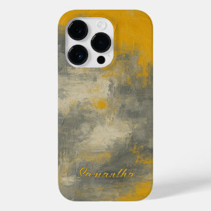 Boho Elegance Abstrakt Mustard & Grått Art