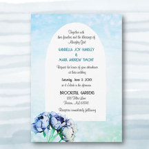 BOHO Elegance! Grannt platt inbjudan till Bröllop