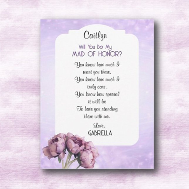 BOHO Elegance! Kommer du att bli mitt Maid of hono Inbjudningar (Skapare uppladdad)